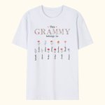 Personalized This Mommy Nana Belongs To 1-16 Birth Flowers T-shirt with Name Birthday Mother's Day Gift for Mom Grandma