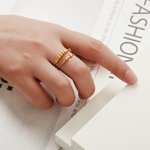 Personalized Morse Code Bead Initials Fidget Ring Adjustable Anxiety Relief Jewellery Birthday Inspirational Gift for Her