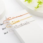 Gepersonaliseerde Oor Wrap Crawler Hook Oorbellen met Naam Geen Piercing Oor Manchet Edgy Statement Sieraden Verjaardagscadeau voor haar