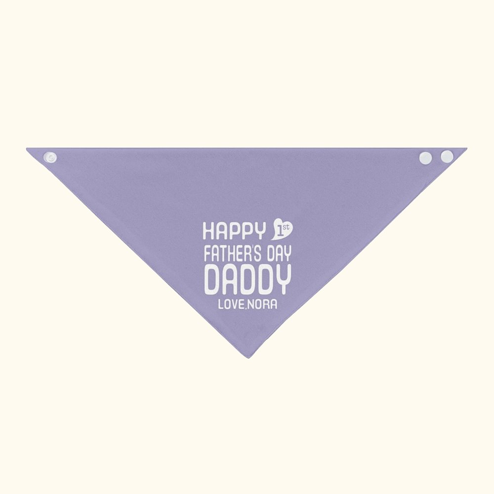 Bavoir Bandana Réglable 100% Coton Personnalisé avec Nom et Texte Cadeau de Douche pour Bébé Nouveau Papa