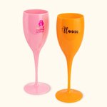 Personalised Pink Orange Champagne Toasting Flutes with Name or Logo Set of 2 Birthday Bachelorette Bridal Party Favors Gift for Women