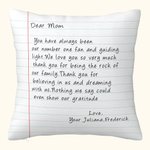 Personalisierte Sie haben immer meine Nummer eins Fan werfen Kissenbezug mit Handschrift Love Letter Design Muttertag für Familie