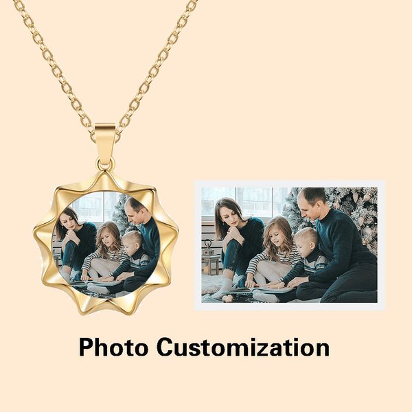 Personalisierte Geometrische kubische Polygon Foto Halskette Geburtstag Muttertag Memorial Geschenk für sie
