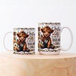 Personalised Just A Girl Who Loves Baby Highland Cow Ceramic Coffee Mug Pastoral Style Birthday Gift for Cow Lovers