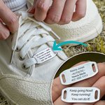 Personalized Stainless Steel Shoe Tag ID with Engraved Text Birthday Gift for Runners Cyclists