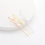 Gepersonaliseerde Oor Wrap Crawler Hook Oorbellen met Naam Geen Piercing Oor Manchet Edgy Statement Sieraden Verjaardagscadeau voor haar