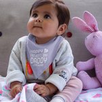 Personalised Happy First Father's Day Adjustable 100% Cotton Baby Bandana Bib with Nickname and Text Baby Shower Gift for Baby New Dad