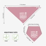 Personalised Happy First Father's Day Adjustable 100% Cotton Baby Bandana Bib with Nickname and Text Baby Shower Gift for Baby New Dad