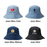 Chapeau avec Broderie Personnalisée Texte et Motif Chapeau en Coton ou Jean Cadeau Activités au Dehors pour Famille Pêcheur