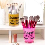 Personalized Glitter Colour Make Up Brush Holder Desk Organizer with Name Birthday Anniversary Gift for Her