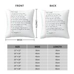 Personalisierte Ich liebe dich für alle Zeiten werfen Kissenbezug mit Handschrift Liebe Brief Design Muttertag für Familie