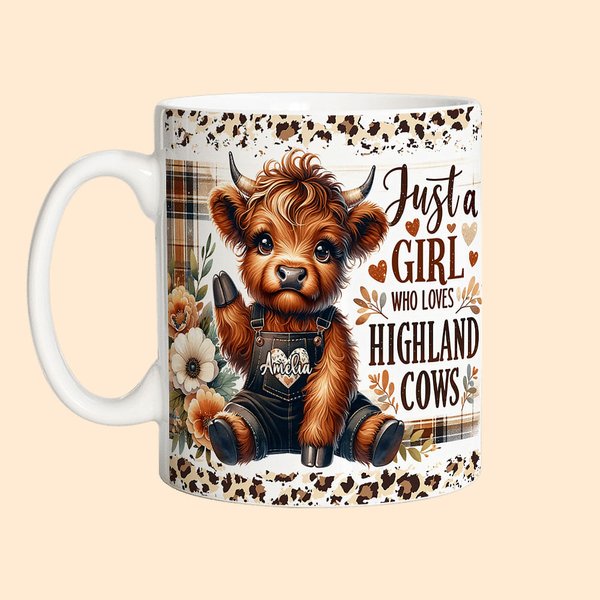 Baby Highland Cow Ceramic Coffee Mug