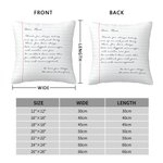 Personalized Thanks for Always Taking Care of Me Handwriting Love Letter Throw Pillow Cover Mother's Day Father's Day for Family