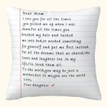 Personalisierte Ich liebe dich für alle Zeiten werfen Kissenbezug mit Handschrift Liebe Brief Design Muttertag für Familie