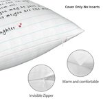 Personalisierte Ich liebe dich für alle Zeiten werfen Kissenbezug mit Handschrift Liebe Brief Design Muttertag für Familie