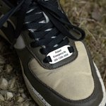 Personalized Stainless Steel Shoe Tag ID with Engraved Text Birthday Gift for Runners Cyclists