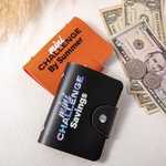 Personalized Leather Mini Saving Challenge Book Cash Stuffing with Name Birthday Gift for Kid Friend