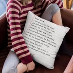 Personalisierte Ich liebe dich für alle Zeiten werfen Kissenbezug mit Handschrift Liebe Brief Design Muttertag für Familie