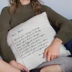 Personalized Thanks for Always Taking Care of Me Handwriting Love Letter Throw Pillow Cover Mother's Day Father's Day for Family