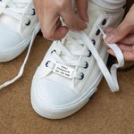 Personalized Stainless Steel Shoe Tag ID with Engraved Text Birthday Gift for Runners Cyclists