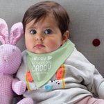 Personalised Happy First Father's Day Adjustable 100% Cotton Baby Bandana Bib with Nickname and Text Baby Shower Gift for Baby New Dad