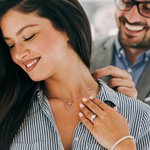 Personalised Rose Initial Heart Pendant Necklace with Zircon Mother's Day Birthday Gift for Her