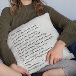 Personalisierte Ich liebe dich für alle Zeiten werfen Kissenbezug mit Handschrift Liebe Brief Design Muttertag für Familie