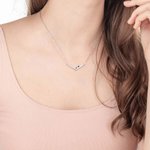 Personalisierte einfache V geformt Birthstone Halskette Muttertag Jahrestag Geburtstag Geschenk für sie