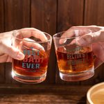 Personalized Design Your Own Custom Message 10oz Whisky Glass with Colourful Letters Birthday Father's Day Gift for Liquor Lovers