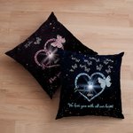 Gepersonaliseerd We Love You With All Our Heart Kussenovertrek met 1-9 Vlinders Moederdagcadeau voor haar
