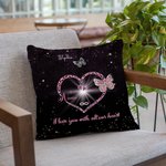 Gepersonaliseerd We Love You With All Our Heart Kussenovertrek met 1-9 Vlinders Moederdagcadeau voor haar