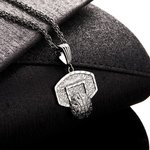 Henkilökohtainen koripallo Rebounding kaulakoru kaiverrettu nimi syntymäpäivälahja koripallo rakastaja valmentaja