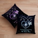 Personalisierte Wann immer Sie dieses Herz berühren, werden Sie wissen, dass wir Sie lieben, werfen Kissenbezug mit 1-9 Schmetterlinge Muttertag Gesch