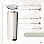 Personalized Stainless Steel Badge Tumbler with Text and Straw Brush Father's Day Birthday Gift for Firefighter