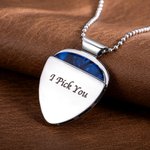 Gepersonaliseerde verwijderbare gitaar plectrum houder hanger ketting met gegraveerde tekst extra 3 gitaar plectrums verjaardagscadeau voor gitaarlief