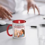 Mug en Céramique Personnalisée avec Textes et Photos pour la Première Fête des Pères Cadeau d'Anniversaire de la Fête des Pères pour Papa Grand-père