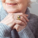 Personalized Sterling Silver Heart Birthstone Ring with 1-8 Engraved Names and Text Mother's Day Birthday Gift for Her