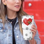 Gepersonaliseerde Multi-color Paw Best Fur Mom Dad Tumbler met 1-3 Names 30oz Verjaardagscadeau voor Pet Lover