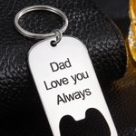 Personalized Bottle Opener Keychain with Text Father's Day Gift for Dad Grandpa