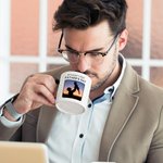 Mug en Céramique Personnalisée avec Textes et Photos pour la Première Fête des Pères Cadeau d'Anniversaire de la Fête des Pères pour Papa Grand-père