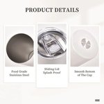 Personalized Stainless Steel Badge Tumbler with Text and Straw Brush Father's Day Birthday Gift for Firefighter