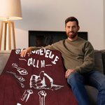 Personalized My Favorite People Fist Bump Soft Blanket with 1-16 Names Birthday Father's Day Gift for Dad Grandpa