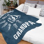 Personalized My Favorite People Fist Bump Soft Blanket with 1-16 Names Birthday Father's Day Gift for Dad Grandpa