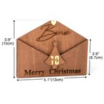 Gepersonaliseerde houten geld houder contant geld envelop met leeftijd en gegraveerde naam Kerstmis verjaardagscadeau voor kinderen vrienden