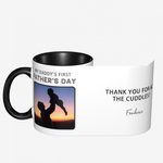 Mug en Céramique Personnalisée avec Textes et Photos pour la Première Fête des Pères Cadeau d'Anniversaire de la Fête des Pères pour Papa Grand-père