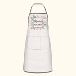 Personalisierte Aquarell Blume Schürze mit Namen und Tasche Muttertag für Mama Oma