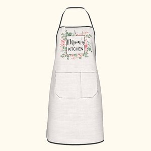 Personalized Watercolor Flower Apron with Name and Pocket Mother’s Day for Mom Grandma