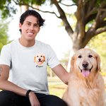 Personalisierte Ölgemälde Haustier Porträt Foto T-Shirt Sweatshirt mit Namen Multicolor verfügbar Geburtstagsgeschenk für Tierliebhaber Besitzer