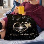 Gepersonaliseerd We Love You With All Our Heart Kussenovertrek met 1-9 Vlinders Moederdagcadeau voor haar