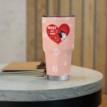 Gepersonaliseerde Multi-color Paw Best Fur Mom Dad Tumbler met 1-3 Names 30oz Verjaardagscadeau voor Pet Lover